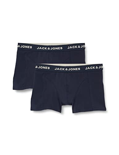 JACK&JONES Men's JACPORTO Organic Trunks 2 Pack Boxershorts, Navy Blazer/Pack:Navy Blazer, M von JACK & JONES