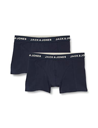 JACK&JONES Men's JACPORTO Organic Trunks 2 Pack Boxershorts, Navy Blazer/Pack:Navy Blazer, XL von JACK & JONES