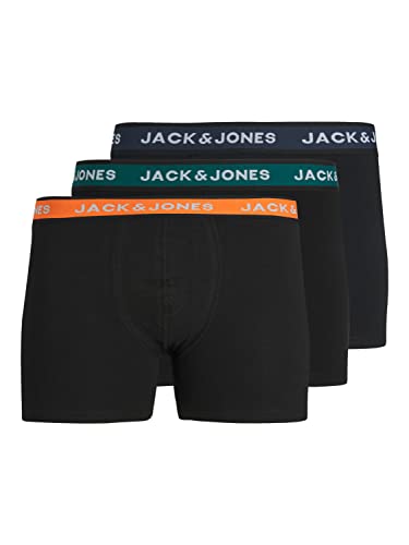 JACK & JONES Men's JACSOLID Boxer Briefs 3 Pack Boxershorts, Exuberance/Pack:Navy Blazer-Deep Teal, M von JACK & JONES