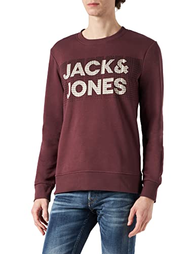 JACK&JONES Men's JCOATHLESTAN Sweat Crew Neck FST Sweatpullover, Catawba Grape, M von JACK & JONES