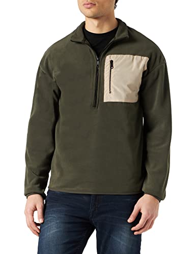 JACK&JONES Men's JCOBANG Sweat Half Zip CBO Sweatpullover, Forest Night, M von JACK & JONES