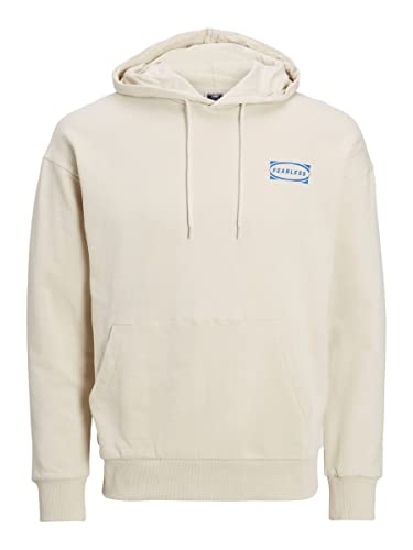 JACK & JONES Men's JCOEDITION Sweat Hood Sweatshirt, Moonbeam, XL von JACK & JONES