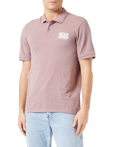 JACK & JONES Men's JCOELLIOT Polo SS FST Poloshirt, Twilight Mauve, L von JACK & JONES