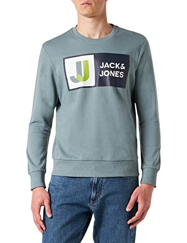 Jack & Jones Men's JCOLOGAN Crew Neck Sweat Sweatshirt, Trooper, L von JACK & JONES