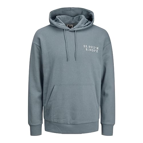 Jack & Jones Men's JCOONOM Sweat Hood Kapuzenpullover, Trooper/Fit:Relaxed, L von JACK & JONES