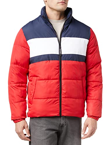 JACK&JONES Men's JJBLOCK Puffer Collar Jacket, True Red, L von JACK & JONES