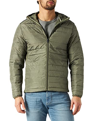 JACK&JONES Men's JJEACE Spring Puffer Hood Steppjacke mit Kapuze, Dusty Olive, M von JACK & JONES