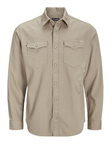 JACK & JONES Herren skjorte L/S JJESHERIDAN SHIRT L S NOOS, Crockery, XS EU von JACK & JONES