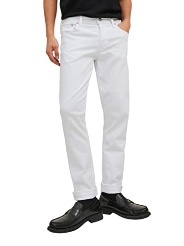 JACK & JONES Herren JJIGLENN JJORIGINAL MF 221 SN Jeans, White Denim, 31W / 34L von JACK & JONES