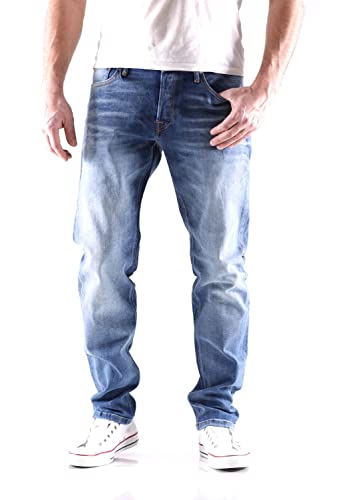 Herren Jack & Jones Comfort Fit Jeans Mike ORIGINAL JOS Mid Waist Reg Basic, Farben:Blau, Größe Jeans:29W / 30L von JACK & JONES