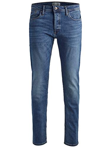 Herren Jack & Jones Jeans Tim Straight Legs Slim Fit Flat Front Tim ORIGINAL, Farben:Dunkelblau, Größe Jeans:27W / 32L von JACK & JONES