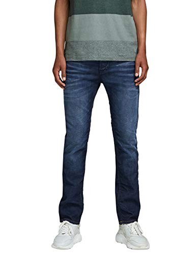 Herren Jack & Jones Jeans Tim Straight Legs Slim Fit Flat Front Tim ORIGINAL, Farben:Dunkelblau, Größe Jeans:29W / 34L von JACK & JONES