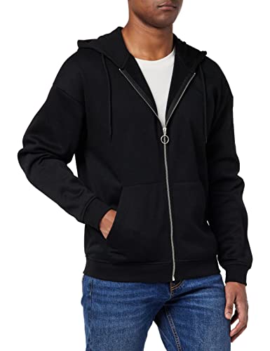 Jack & Jones Men's JORBRINK Sweat Zip Through Hood Kapuzenjacke, Black, M von JACK & JONES