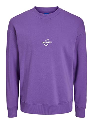 JACK & JONES Men's JORBURNING Sweat Crew Neck TG Sweatshirt, Deep Lavender, M von JACK & JONES