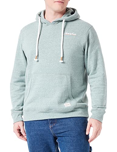 JACK&JONES Men's JORTONS Sweat Hood NOOS Pullover, Trekking Green/Detail:Melange/EMB, L von JACK & JONES