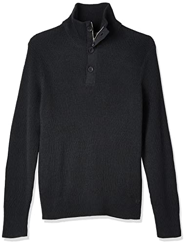 Jack & Jones Men's JPRBLAPERFECT Knit HIGH Neck Button Pullover Sweater, Forest River, L von JACK & JONES