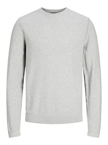 JACK & JONES Men's JPRBLATOM Knit Crew Neck Strickpullover, Cool Grey/Detail:Melange, XL von JACK & JONES