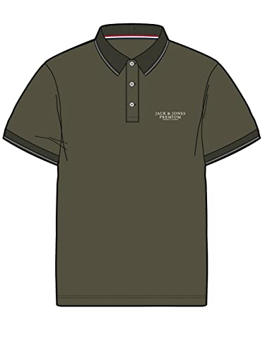 JACK & JONES Men's JPRBLUARCHIE SS Polo SG SN Poloshirt, Olive Night, M von JACK & JONES