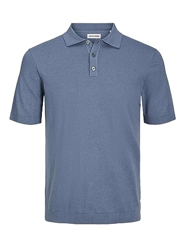 JACK & JONES Men's JPREMIL Knit Polo S/S SN Poloshirt, Flint Stone, M von JACK & JONES