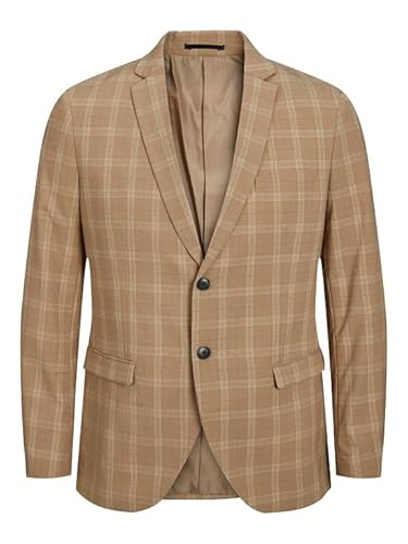 JACK & JONES Herren Jprfranco Check Blazer Anzugjacke, Petrified Oak/Checks:super Slim Fit, 54 EU von JACK & JONES