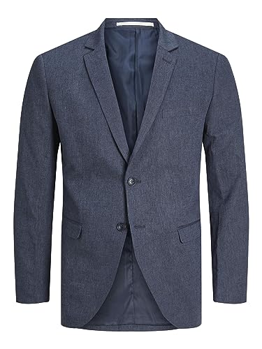 JACK & JONES Men's JPRRIVIERA Linen Slim SN Anzugjacke, Navy Blazer/Fit:Slim FIT, 50 von JACK & JONES