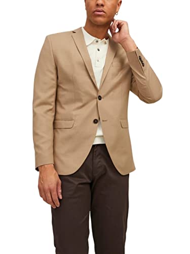 JACK & JONES Men's JPRSOLARIS Blazer NOOS Anzugjacke, Curds & Whey/Fit:SUPER Slim FIT, 46 von JACK & JONES