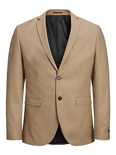 JACK & JONES Men's JPRSOLARIS Blazer NOOS Anzugjacke, Curds & Whey/Fit:SUPER Slim FIT, 52 von JACK & JONES