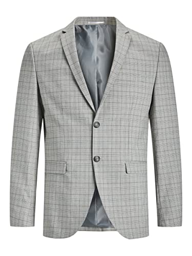 JACK & JONES Men's JPRSOLARIS Check Blazer SN Anzugjacke, Moonstruck/Checks:SUPER Slim FIT, 46 von JACK & JONES