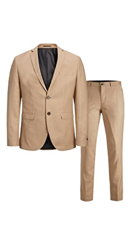 JACK & JONES Men's Jprsolaris Suit Noos Anzug, Curds & Whey/Fit:SUPER Slim, 48 von JACK & JONES