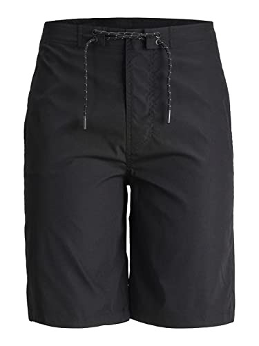 JACK & JONES Men's JPSTCAPRI JJSWIM SI SOLID Badeshorts, Black, M von JACK & JONES