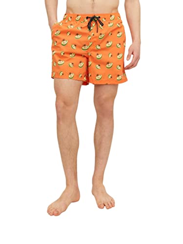 JACK & JONES Men's JPSTFIJI JJSWIM Funny Badeshorts, Orange Peel, L von JACK & JONES