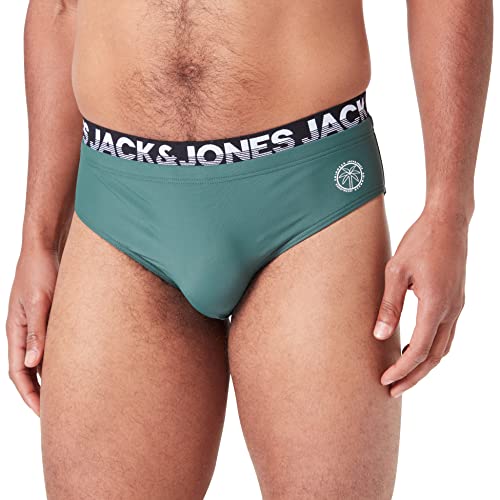 JACK & JONES Men's JPSTIBIZA Swim Trunks DB Badeshorts, Jungle Green, M von JACK & JONES