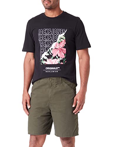 JACK & JONES Men's JPSTKARL Worker Shorts CBO Cargoshorts, Forest Night, M von JACK & JONES