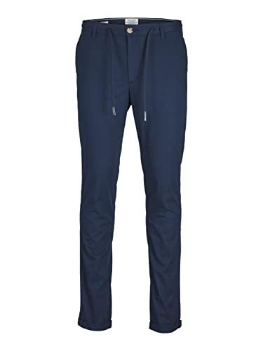 JACK & JONES Men's JPSTMARCO JJSUMMER Chino DEK Chinohose, Navy Blazer, 33W / 32L von JACK & JONES