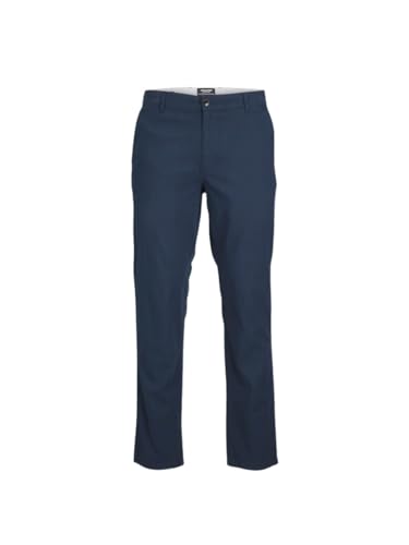 JACK & JONES Men's JPSTOLLIE JJDAVE Linen Blend Chinohose, Navy Blazer, 33W / 34L von JACK & JONES