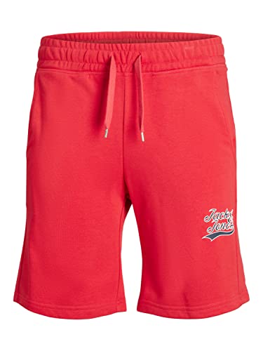 JACK & JONES Men's JPSTTREVOR Sweat Shorts GMS Sweatshorts, Rococco Red, S von JACK & JONES