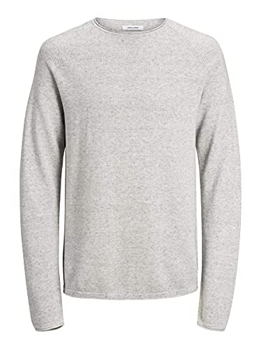 JACK & JONES Herren Strickpullover Rundhals Basic Langarm Sweater Baumwolle Shirt JJEHILL von JACK & JONES