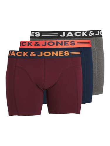Jack & Jones Herren Jaclichfield Trunks Noos 3 Pack Ps Boxer Shorts, Burgundy, 3XL EU von JACK & JONES