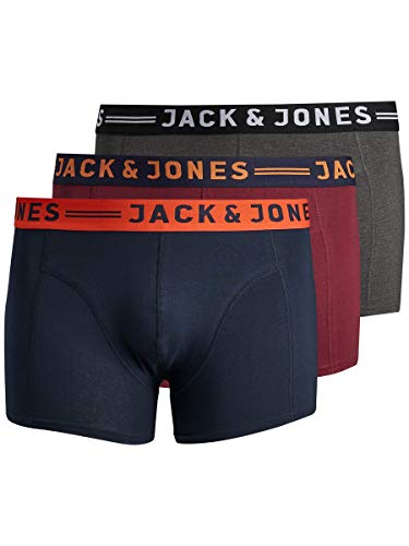 Jack & Jones Herren Jaclichfield Trunks Noos 3 Pack Ps Boxer Shorts, Burgundy, 3XL EU von JACK & JONES