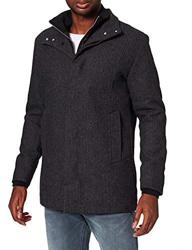 JACK & JONES Herren Jjedunham Sn Wool Jacket Wolljacke, Dark Grey Melange, L EU von JACK & JONES