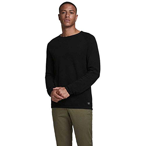 JACK & JONES Herren Strickpullover Rundhals Basic Langarm Sweater Baumwolle Shirt JJEHILL von JACK & JONES