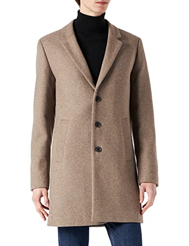 Herren Jack& Jones Klassischer Woll Mantel | Kurzer Coat Elegante Übergangjacke | ohne Kapuze JJEMOULDER, Farben:Hellbraun, Größe Jacken:S von JACK & JONES