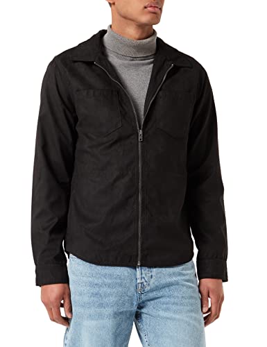 JACK & JONES Mens Jprblacooper Pu Shirt Jacket Sn Jacke, Black, L von JACK & JONES