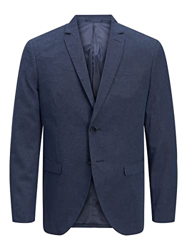 JACK & JONES Mens Jprlinen Slim Fit Ln Blazer, Dark Navy, 50 von JACK & JONES