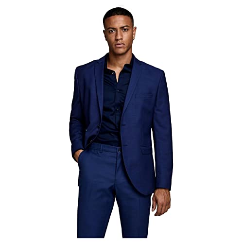 JACK & JONES Mens Jprsolaris Suit Noos Anzüge, Medieval Blue, 46 von JACK & JONES