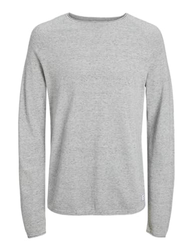 JACK & JONES Herren Strickpullover Rundhals Basic Langarm Sweater Baumwolle Shirt JJEHILL von JACK & JONES