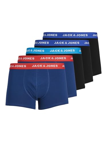 JACK & JONES Herren JacLee Trunks 5 Pack Boxershorts, Surf The Web, L EU von JACK & JONES