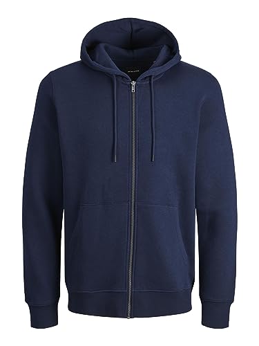 JACK & JONES Herren Jjebradley Zip Hood Noos Pls Sweatshirt-Jacke, Marine, 4XL Große Größen EU von JACK & JONES