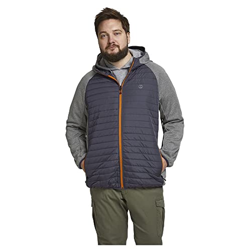 JACK&JONES PLUS Herren JJEMULTI Quilted Jacket PS NOOS Jacke, Grey Melange/Detail:Set-IN Sleeves, 4X_l von JACK & JONES