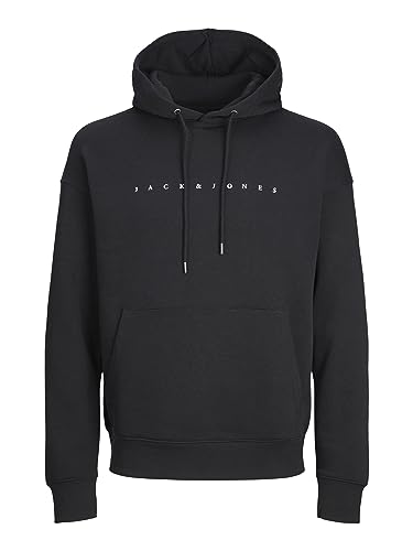 JACK&JONES PLUS Herren JJESTAR JJ Sweat Hood NOOS PLS Kapuzenpullover, Black, 3XL Groß von JACK & JONES